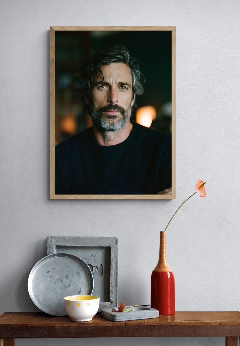 Moody Male Portrait Photography Poster. — room view 3