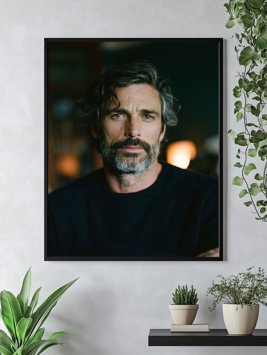 Moody Male Portrait Photography Poster. — room view 4