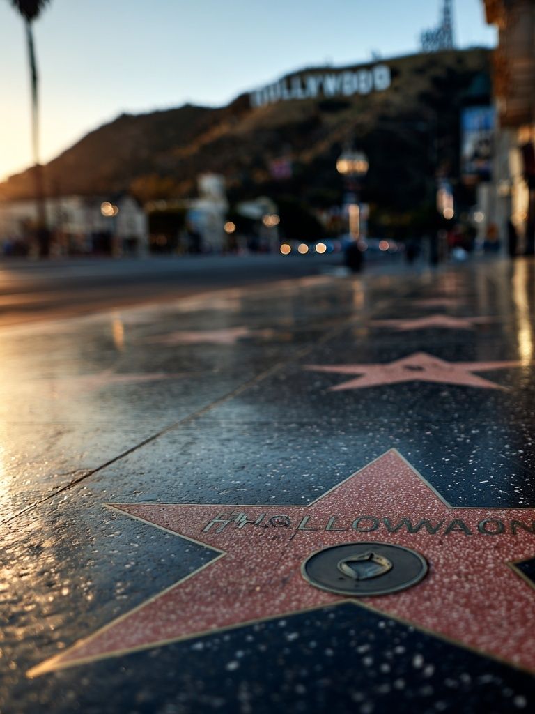 Hollywood Walk of Fame Sunset Poster. poster — photography art