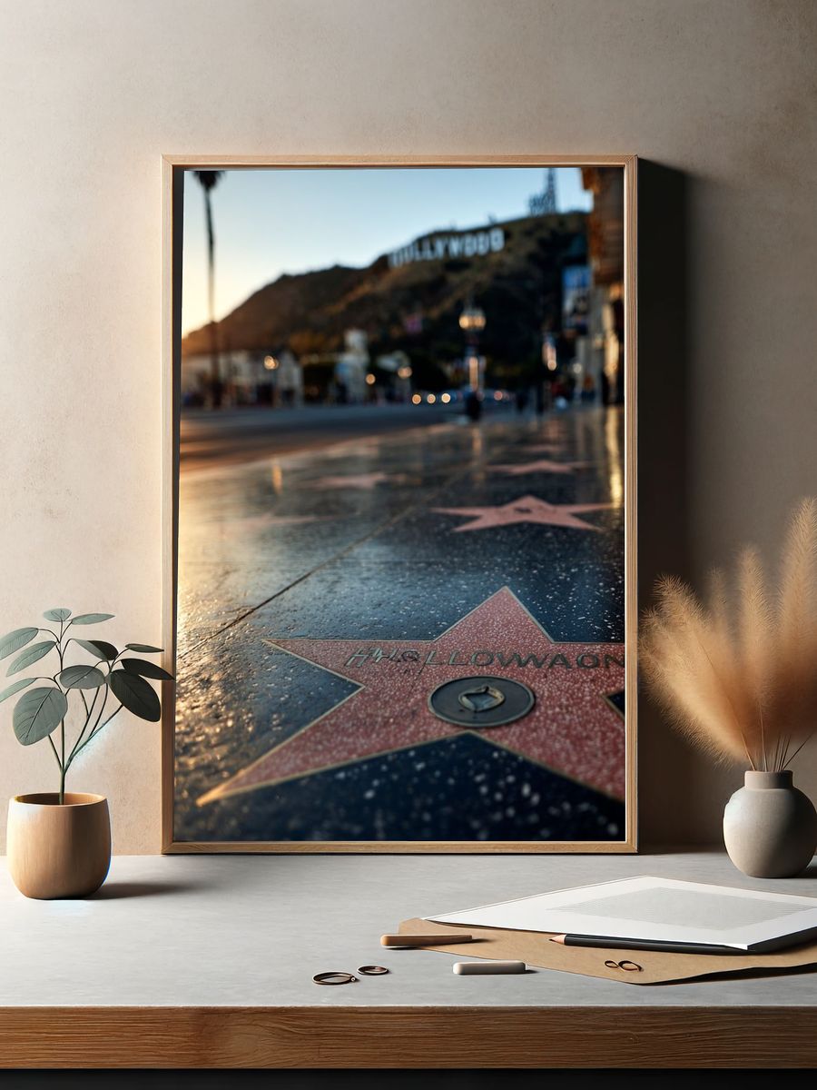 Hollywood Walk of Fame Sunset Poster. — room view 2