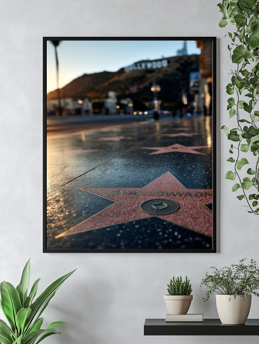 Hollywood Walk of Fame Sunset Poster. — room view 4