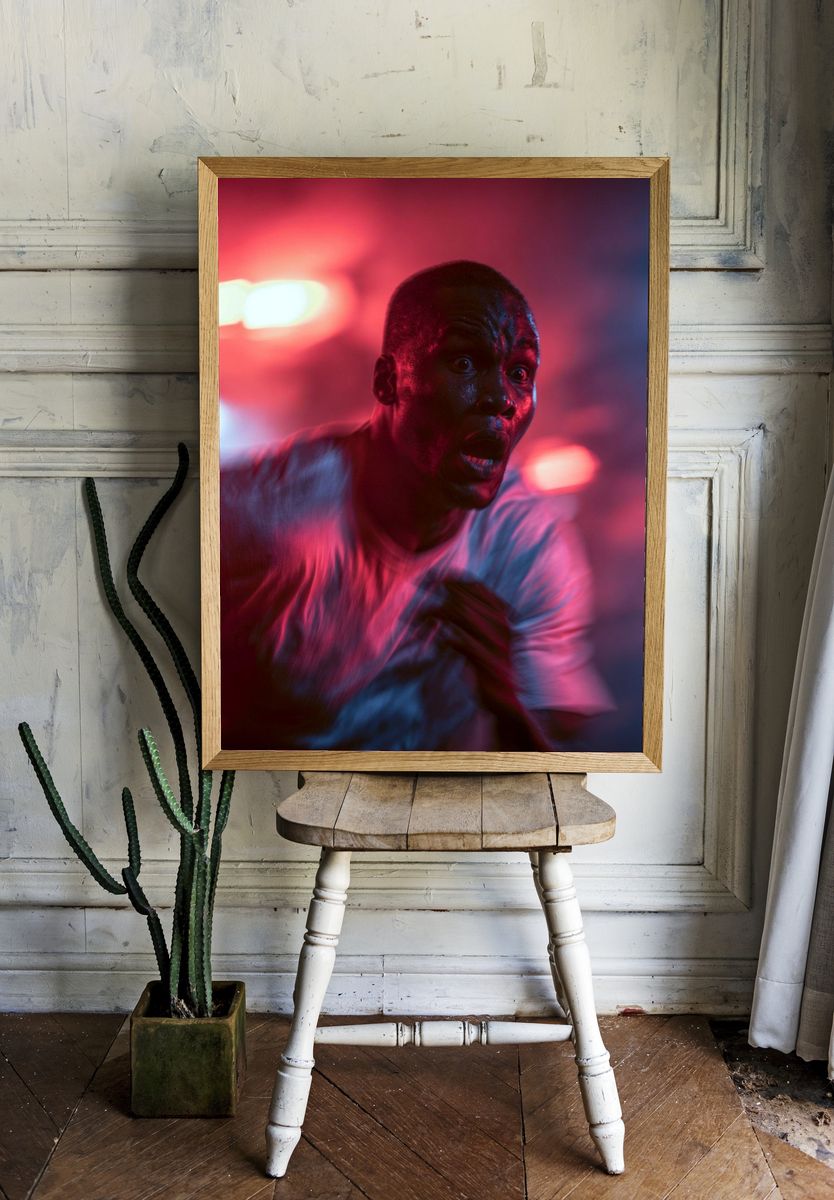 Neon Shock Portrait Poster. — room view 1