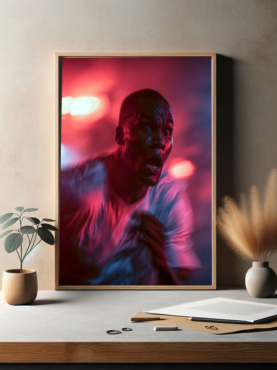 Neon Shock Portrait Poster. — room view 2