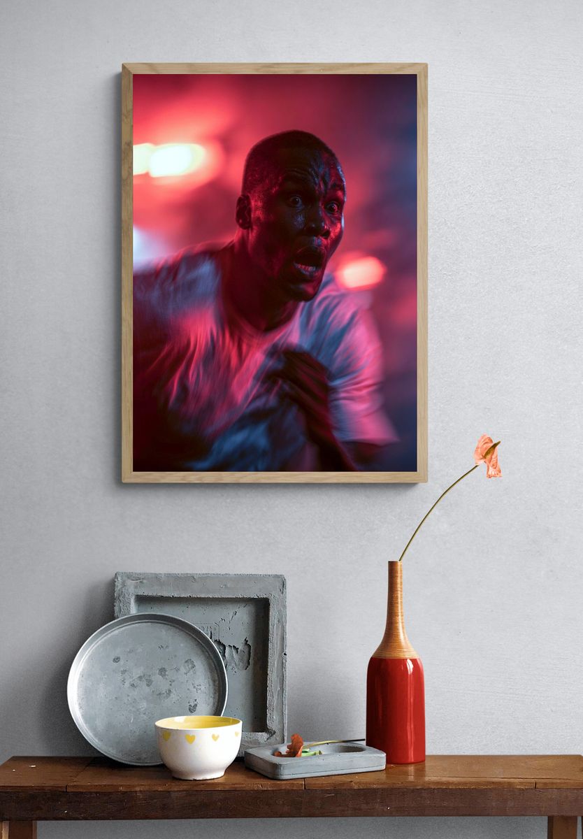 Neon Shock Portrait Poster. — room view 3