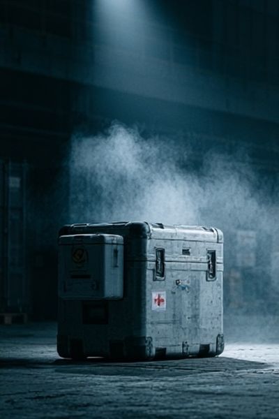 Industrial Medical Crate Photography Poster.