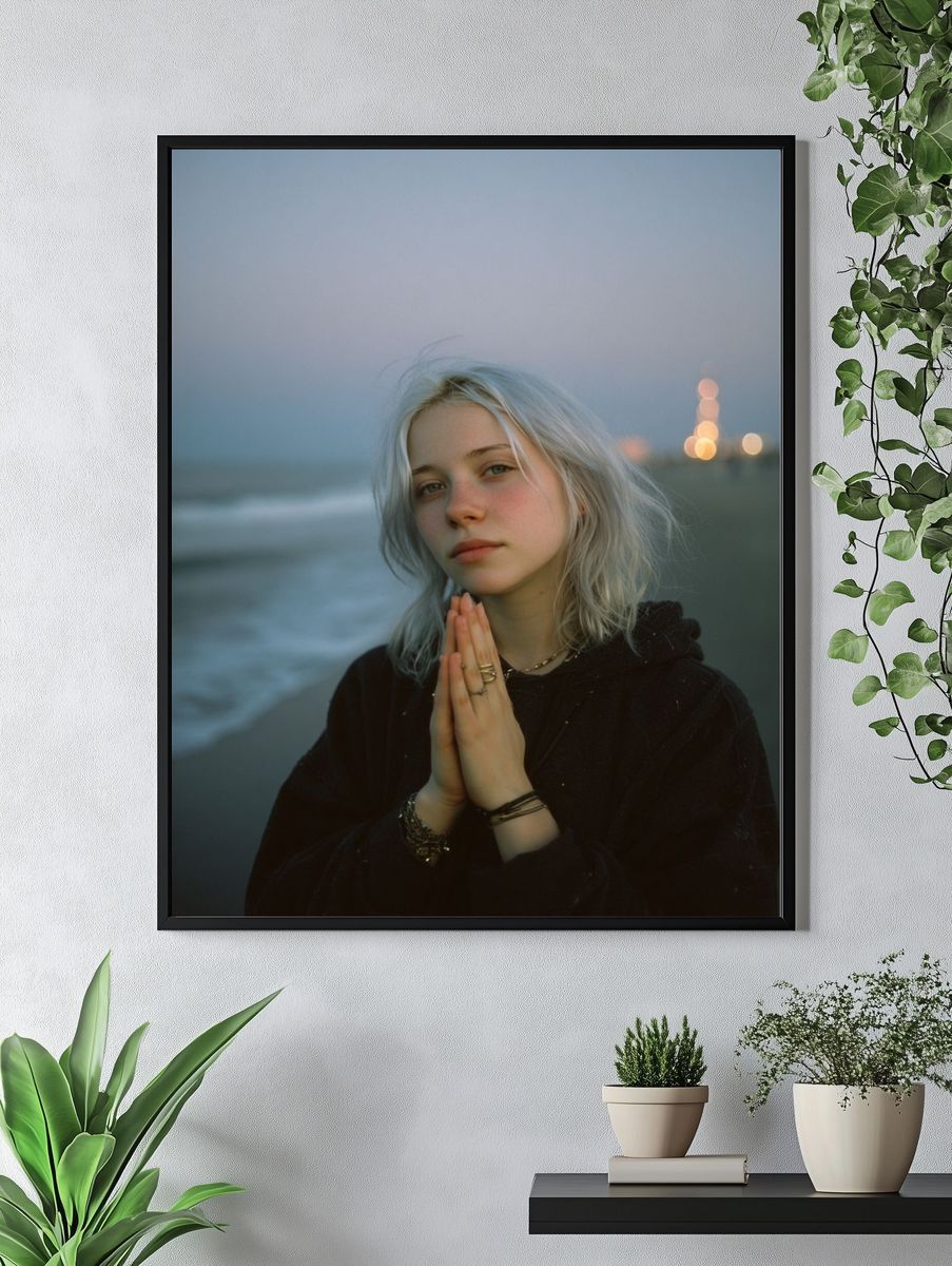 Dreamy Beach Portrait Photography Poster. — room view 4