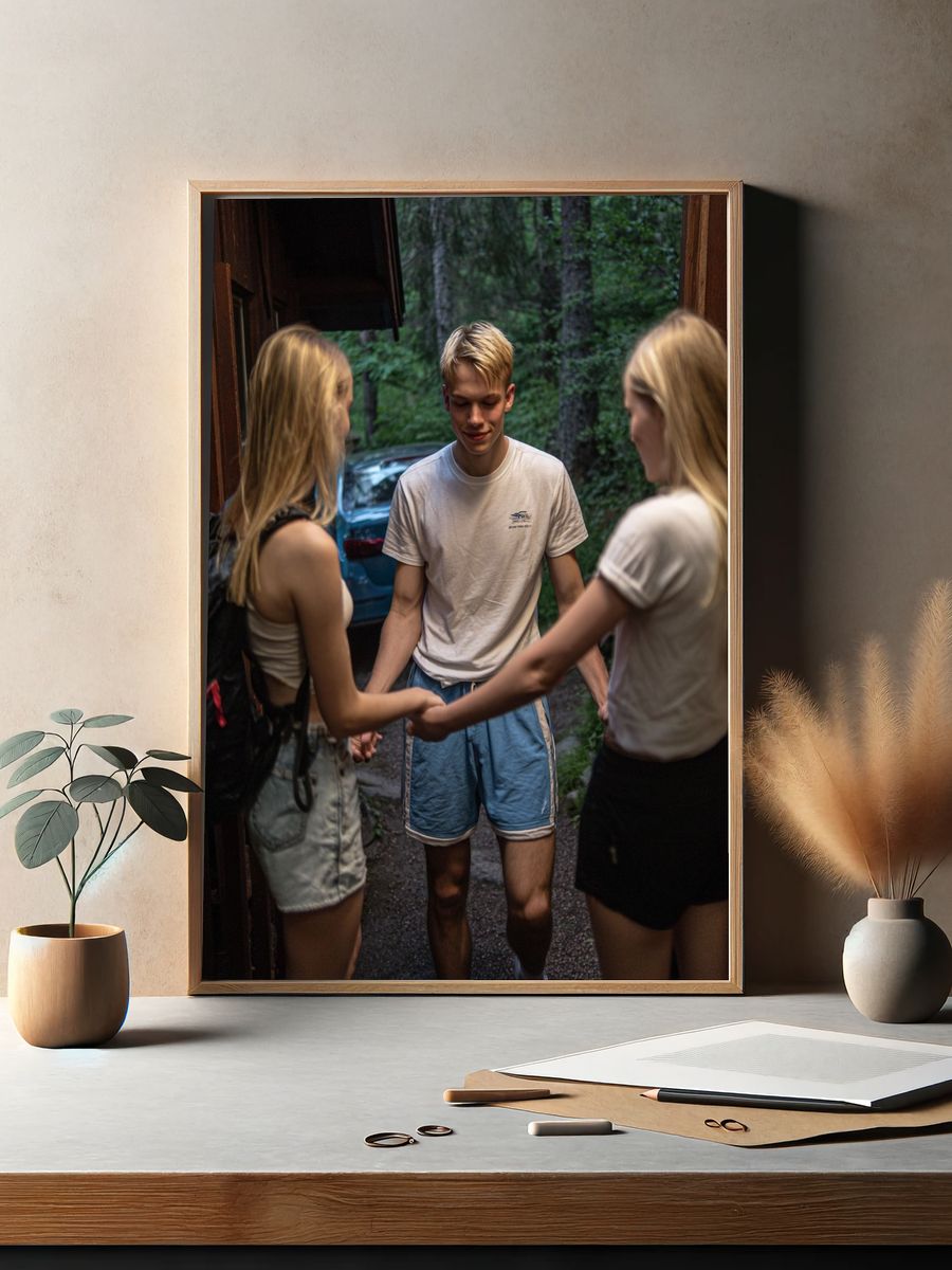 Forest Gathering Photography Poster. — room view 2