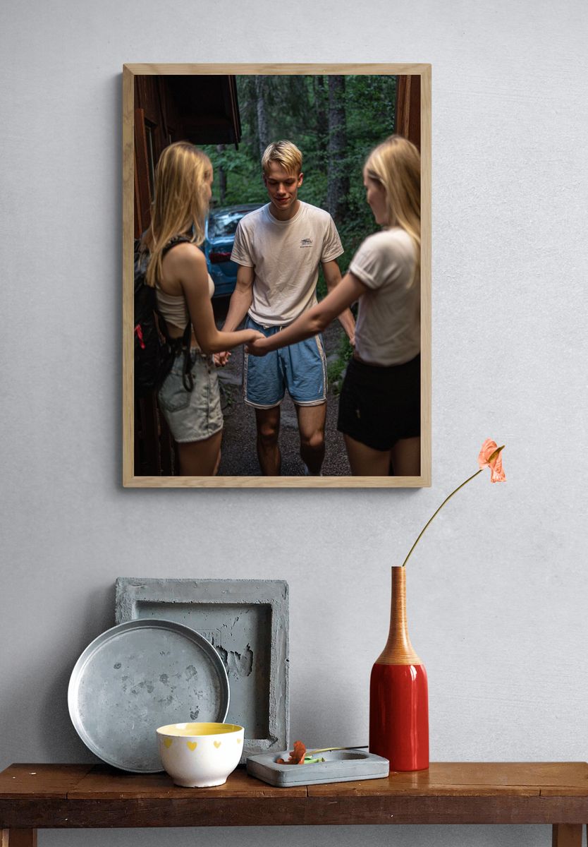 Forest Gathering Photography Poster. — room view 3