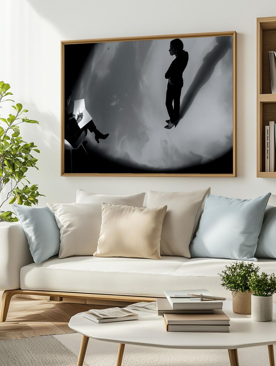 Noir Fashion Silhouette Poster. — room view 2