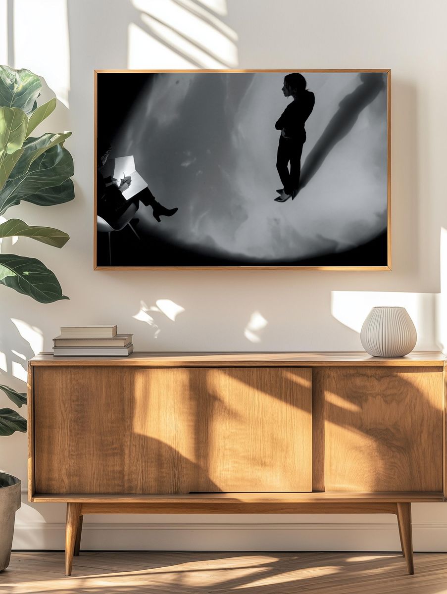 Noir Fashion Silhouette Poster. — room view 3