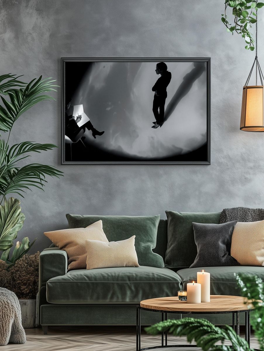 Noir Fashion Silhouette Poster. — room view 4