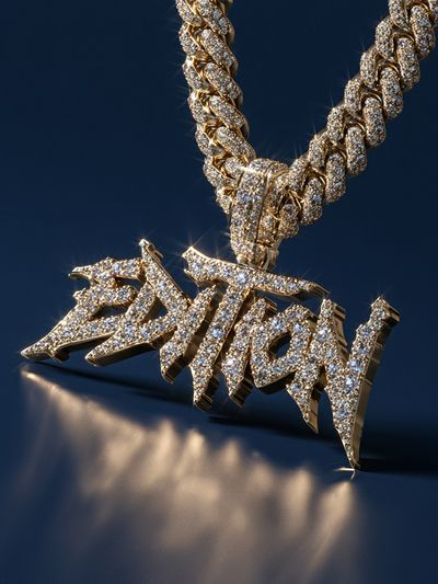 Diamond Chain Pendant Photography Poster.