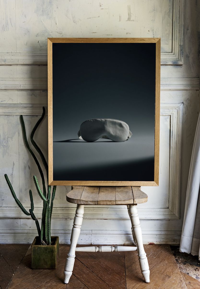 Sleep Mask Minimalist Photography Poster. — room view 1