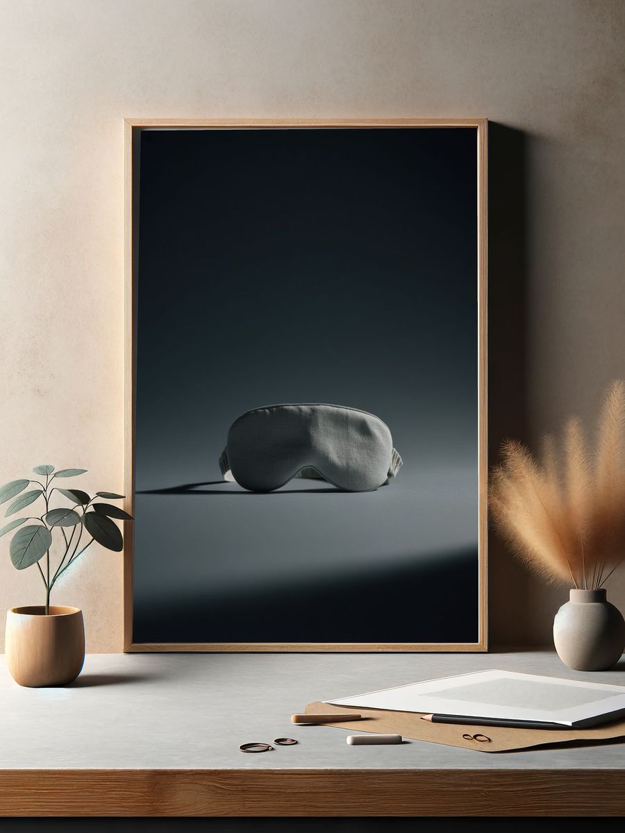 Sleep Mask Minimalist Photography Poster. — room view 2