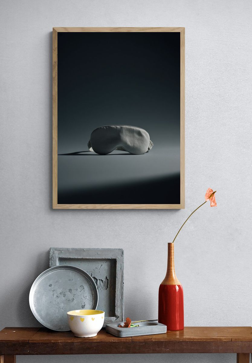 Sleep Mask Minimalist Photography Poster. — room view 3