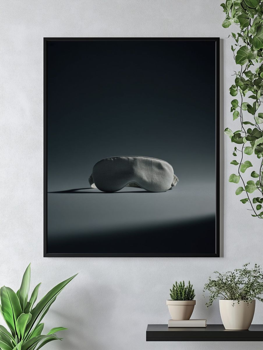 Sleep Mask Minimalist Photography Poster. — room view 4