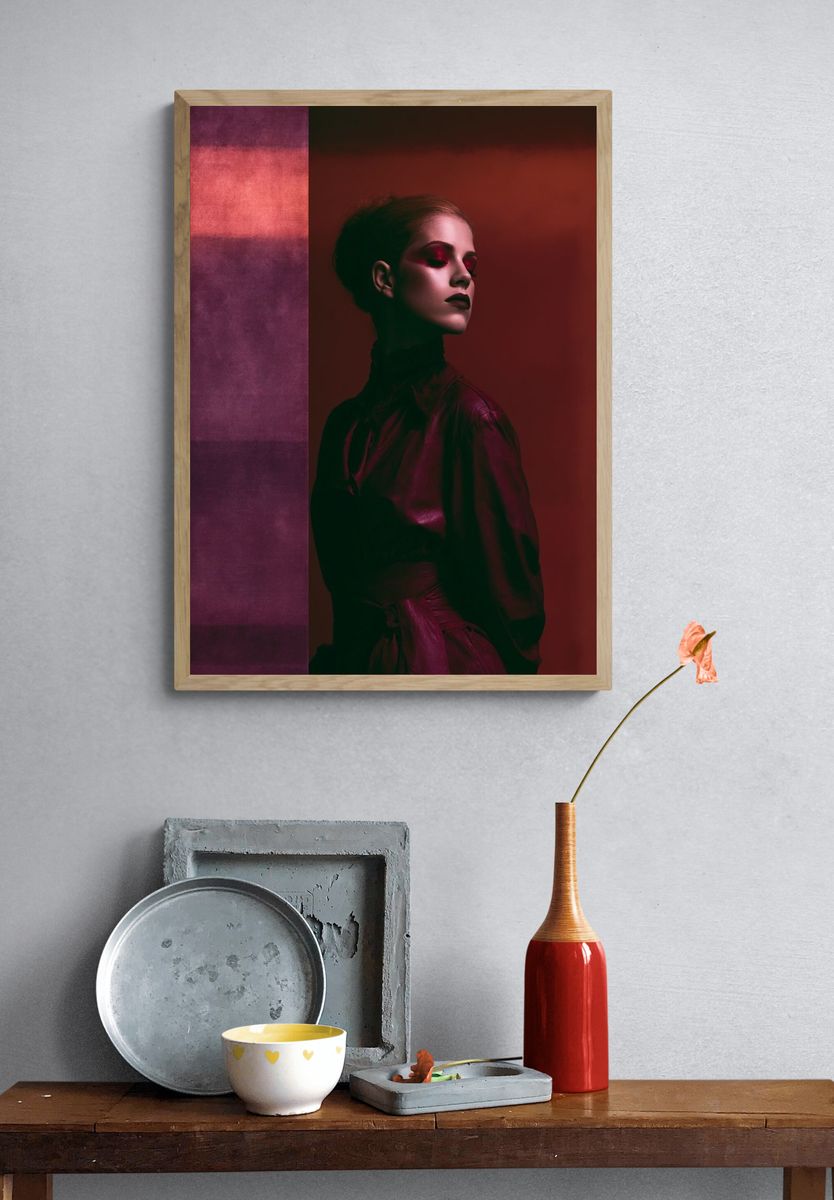 Moody Fashion Portrait Print. — room view 3