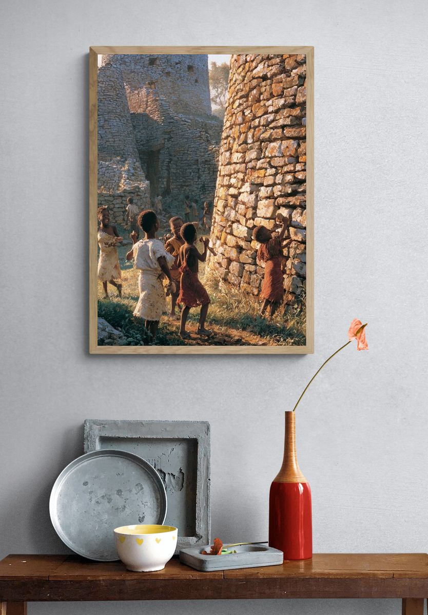 Stone Village Children Photography Poster. — room view 3