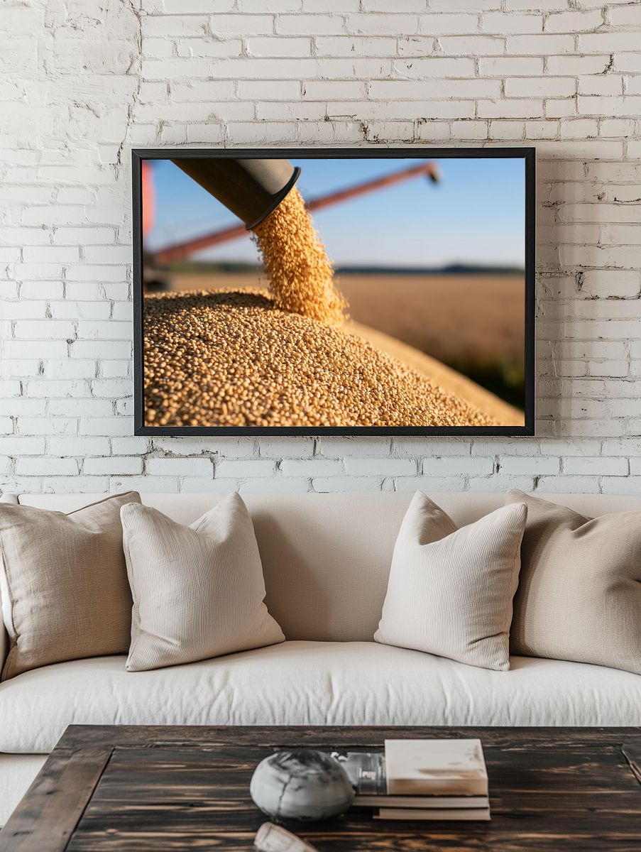 Harvest Grain Pour Photography Poster. room preview