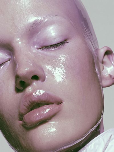 Glossy Pink Portrait Print.