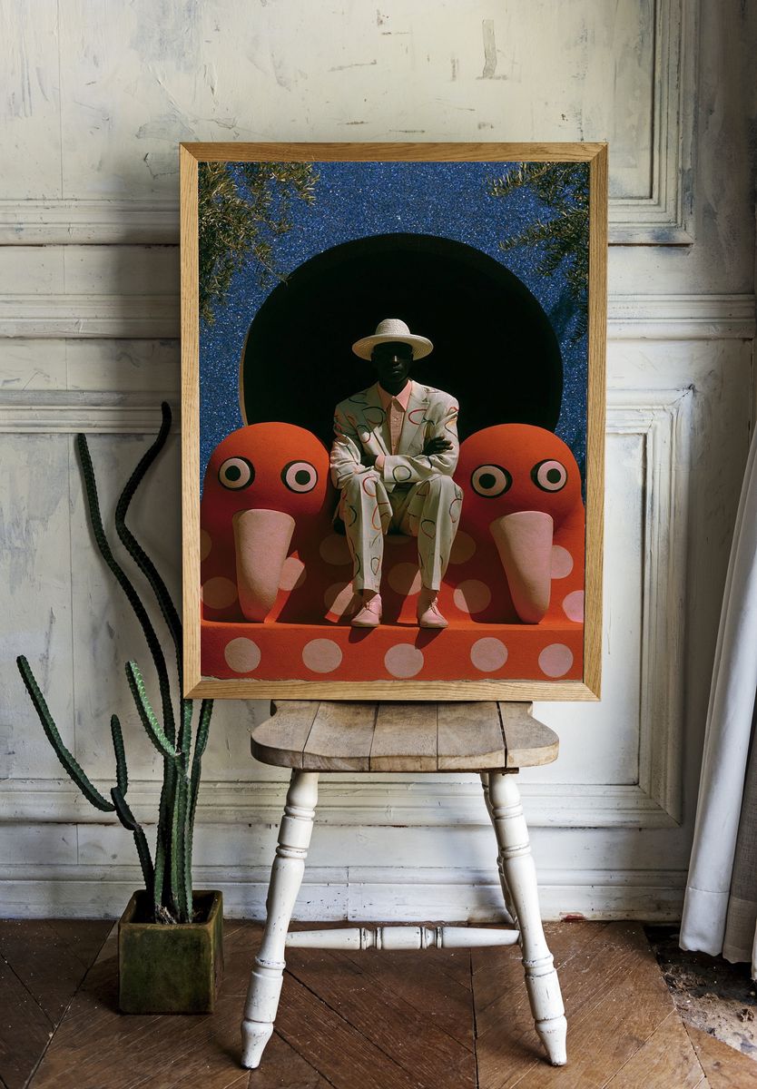 Surreal Fashion Portrait Print. room preview