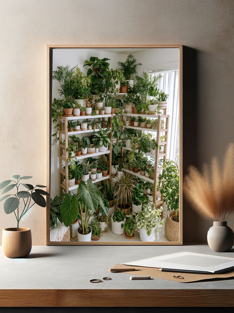 Indoor Plant Jungle Photography Poster. — room view 2
