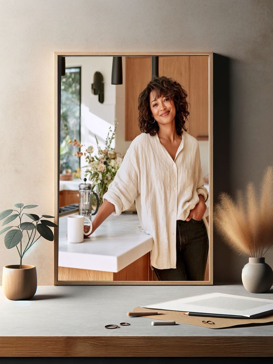 Cozy Kitchen Portrait Photography Poster. — room view 2