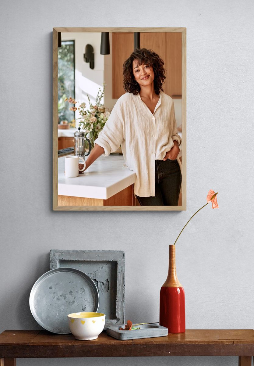 Cozy Kitchen Portrait Photography Poster. — room view 3