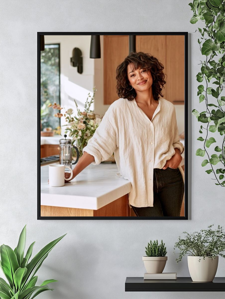 Cozy Kitchen Portrait Photography Poster. — room view 4