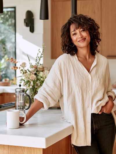 Cozy Kitchen Portrait Photography Poster.