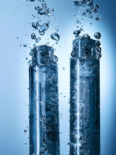 Underwater Bottles Photography Poster. poster