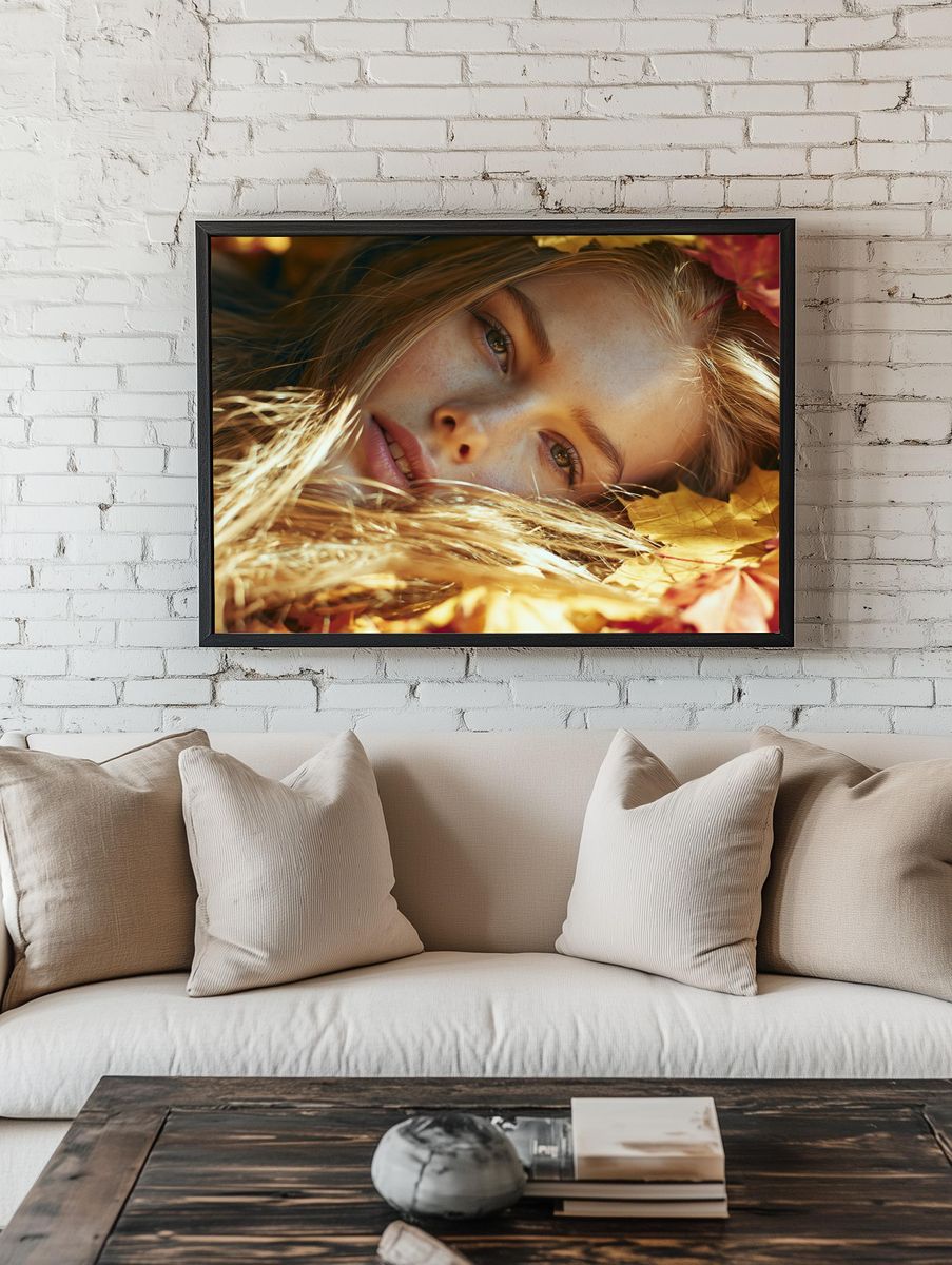 Autumn Girl Portrait Print. — room view 1