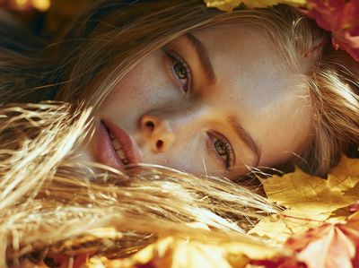 Autumn Girl Portrait Print.