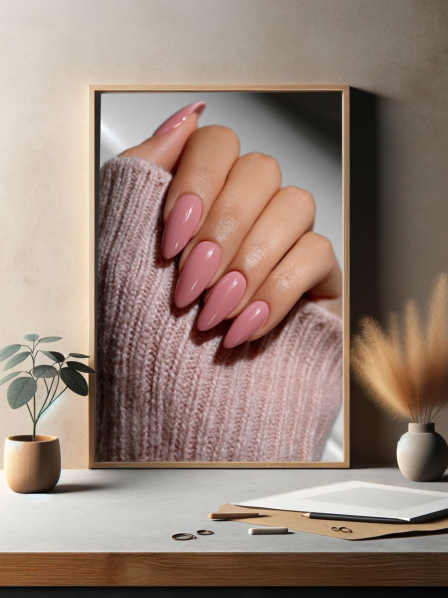 Pink Manicure Photography Poster. — room view 2