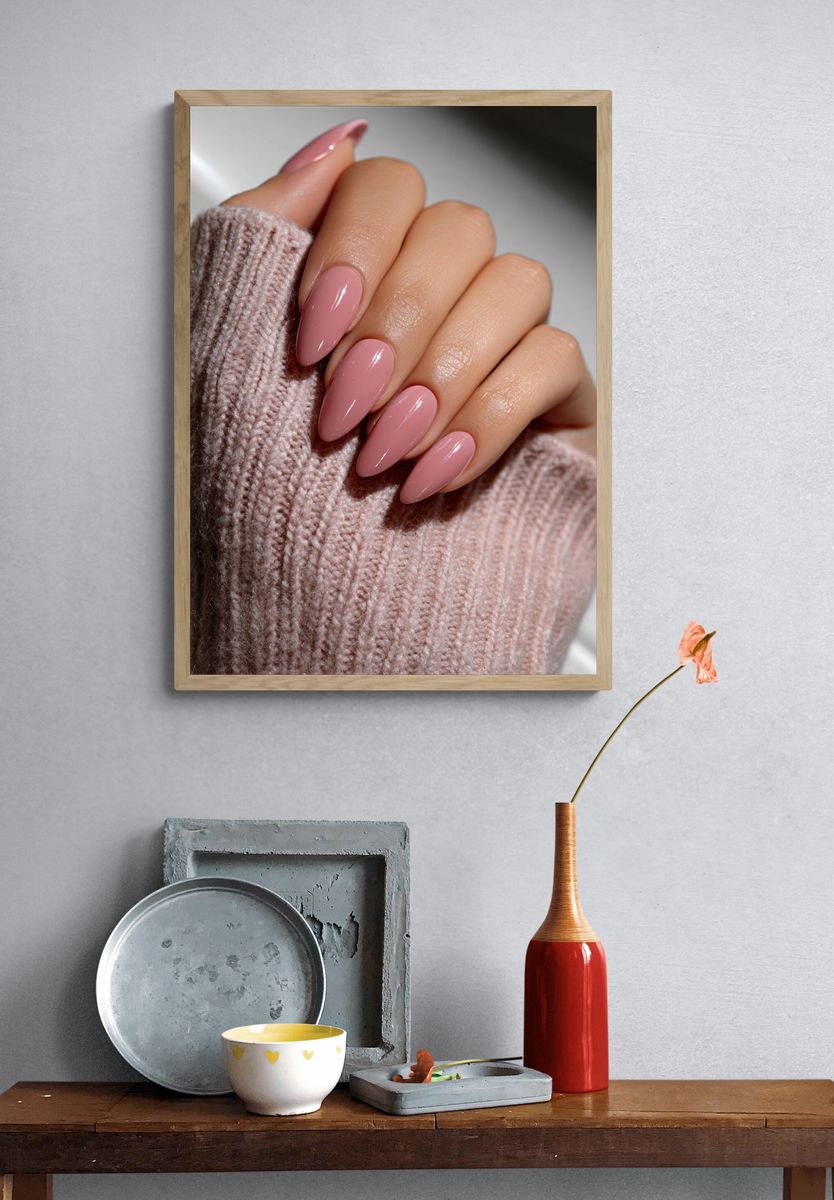 Pink Manicure Photography Poster. — room view 3