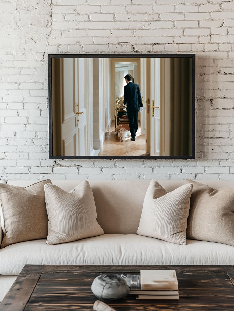 Elegant Hotel Hallway Photography Poster. — room view 1