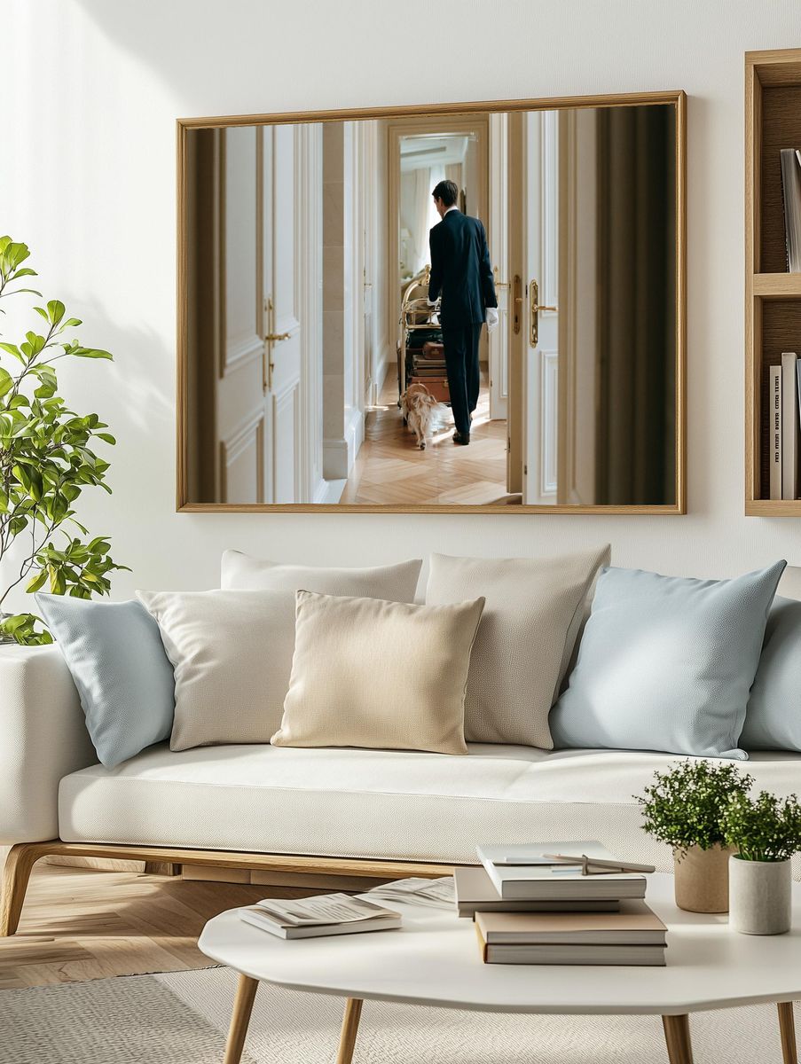 Elegant Hotel Hallway Photography Poster. — room view 2