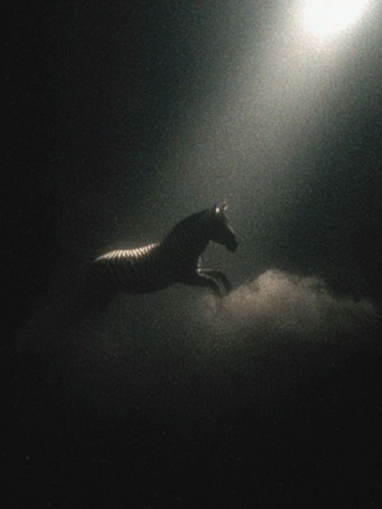 Shadow Horse in Fog Photography Poster. poster detail