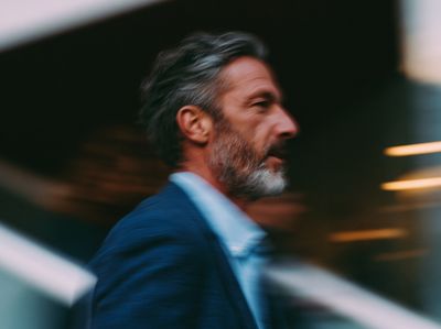 Blurred Portrait Street Photography Poster.