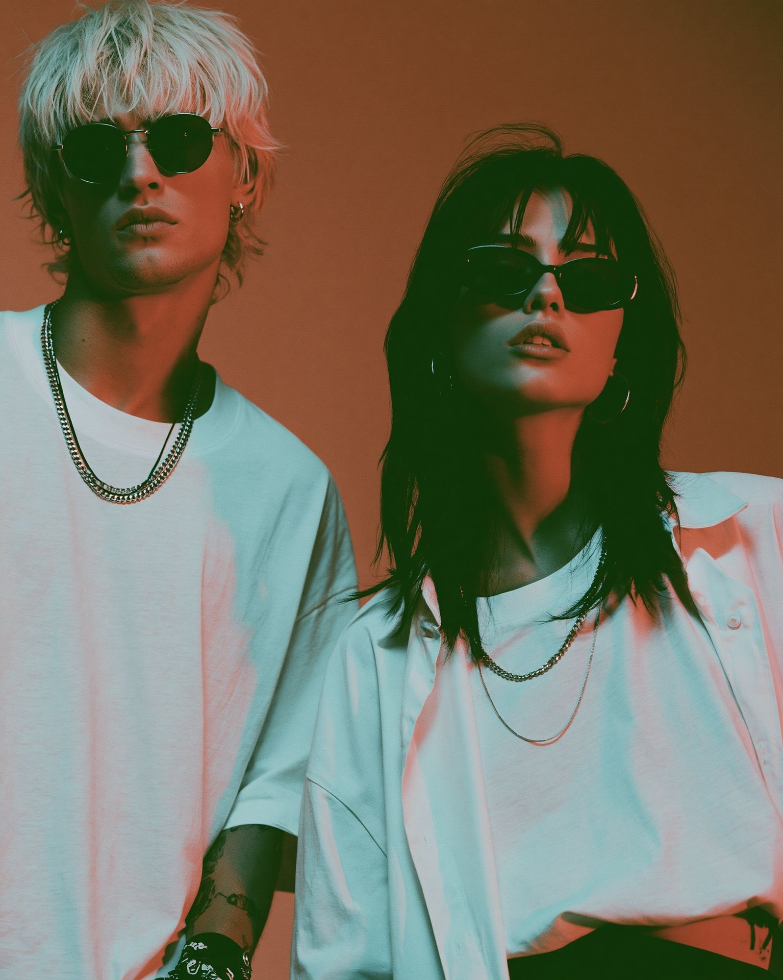 Neon Duo Portrait Poster. poster — photography art