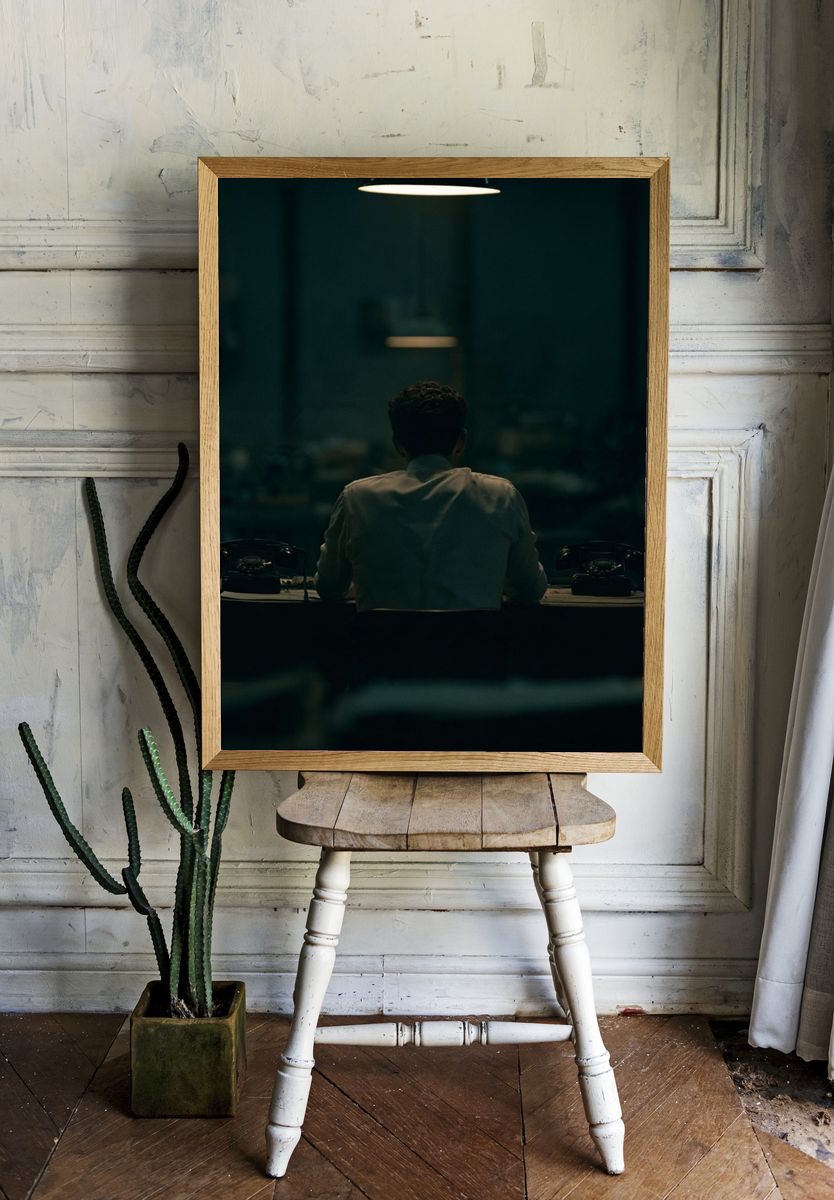 Lonely Office Desk Photography Poster. room preview