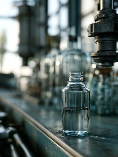 Glass Bottle Factory Photography Poster.