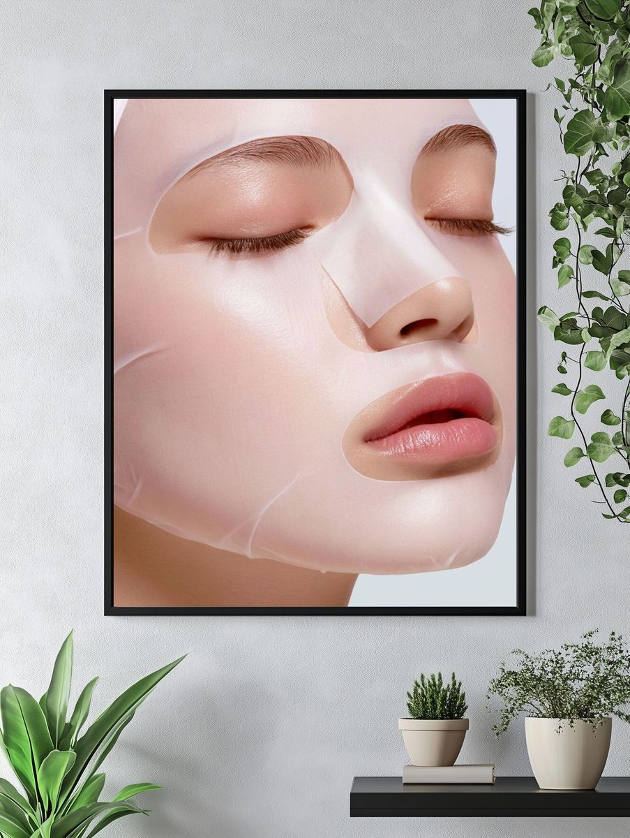 Peel-Off Beauty Mask Portrait Print. — room view 4