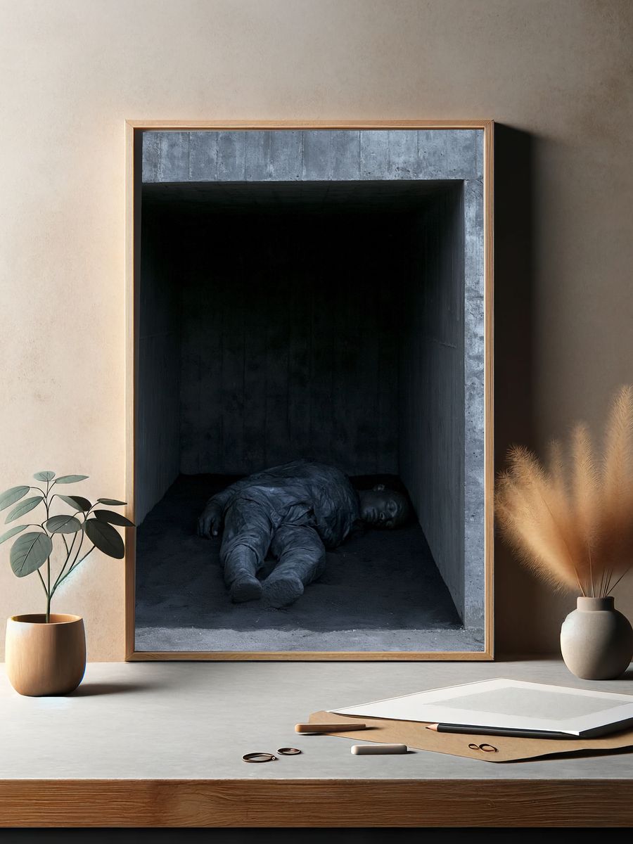 Concrete Figure Photography Poster. — room view 2
