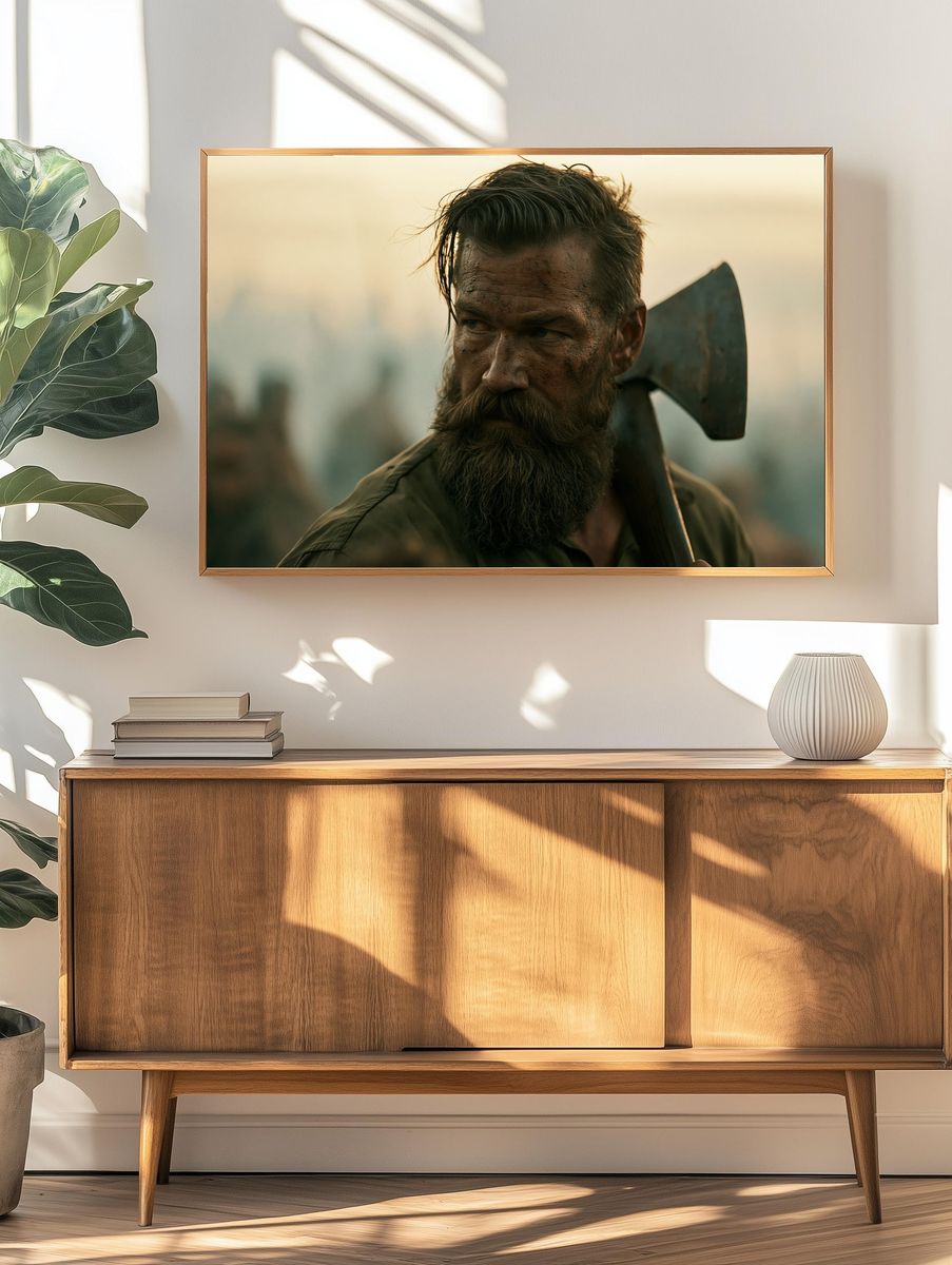 Bearded Woodsman Portrait Print. — room view 3