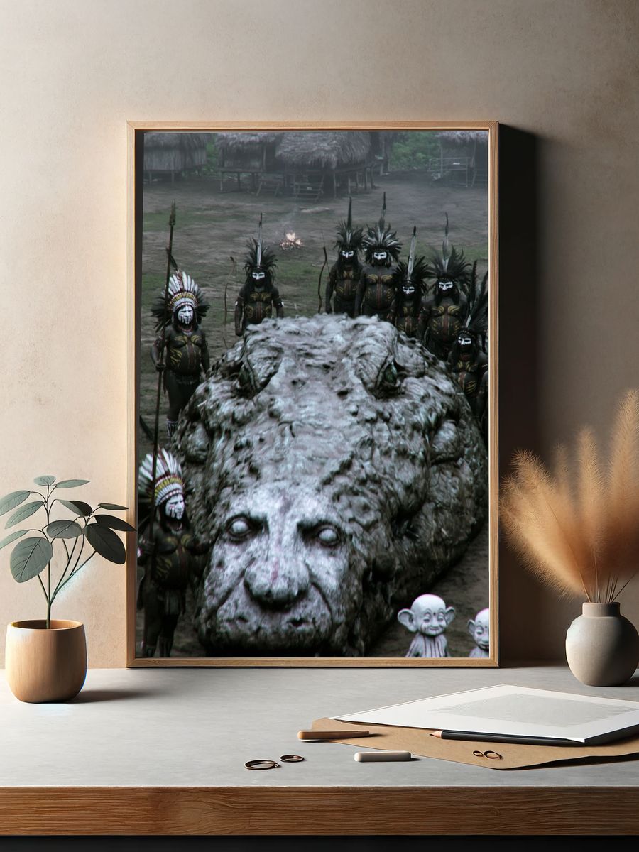 Tribal Ritual Crocodile Print. — room view 2