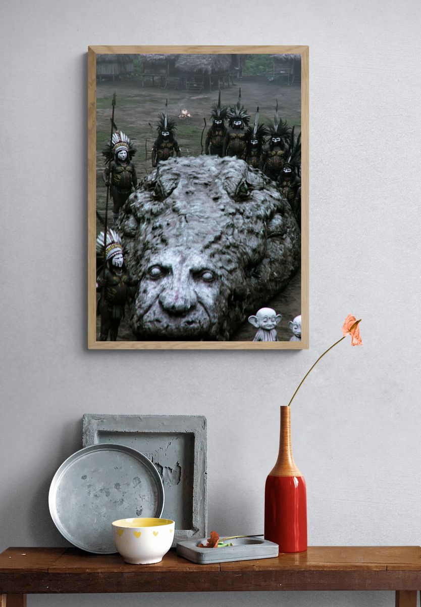 Tribal Ritual Crocodile Print. — room view 3