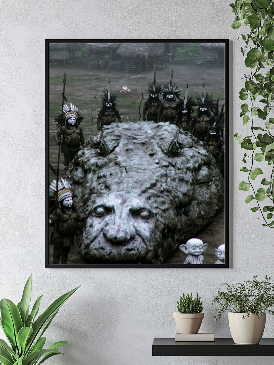 Tribal Ritual Crocodile Print. — room view 4