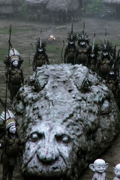 Tribal Ritual Crocodile Print. poster