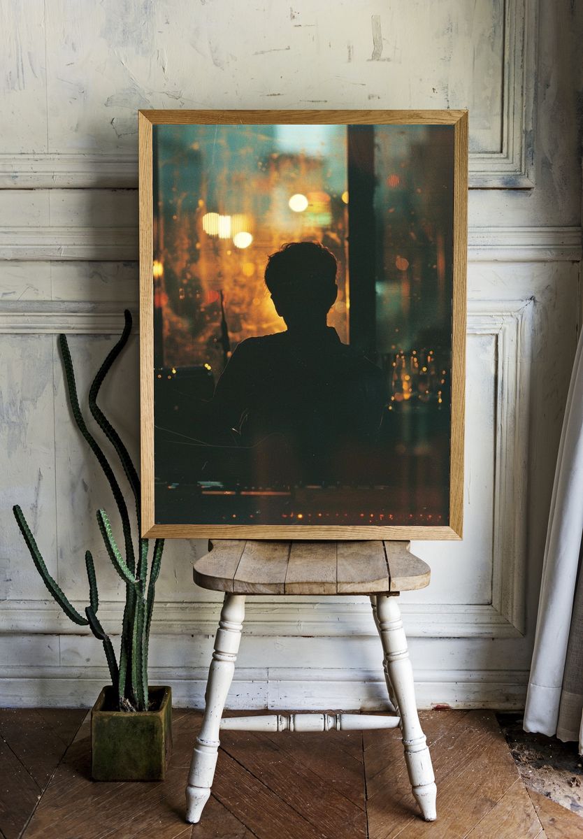 Nocturnal Silhouette Photography Poster. room preview